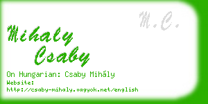 mihaly csaby business card